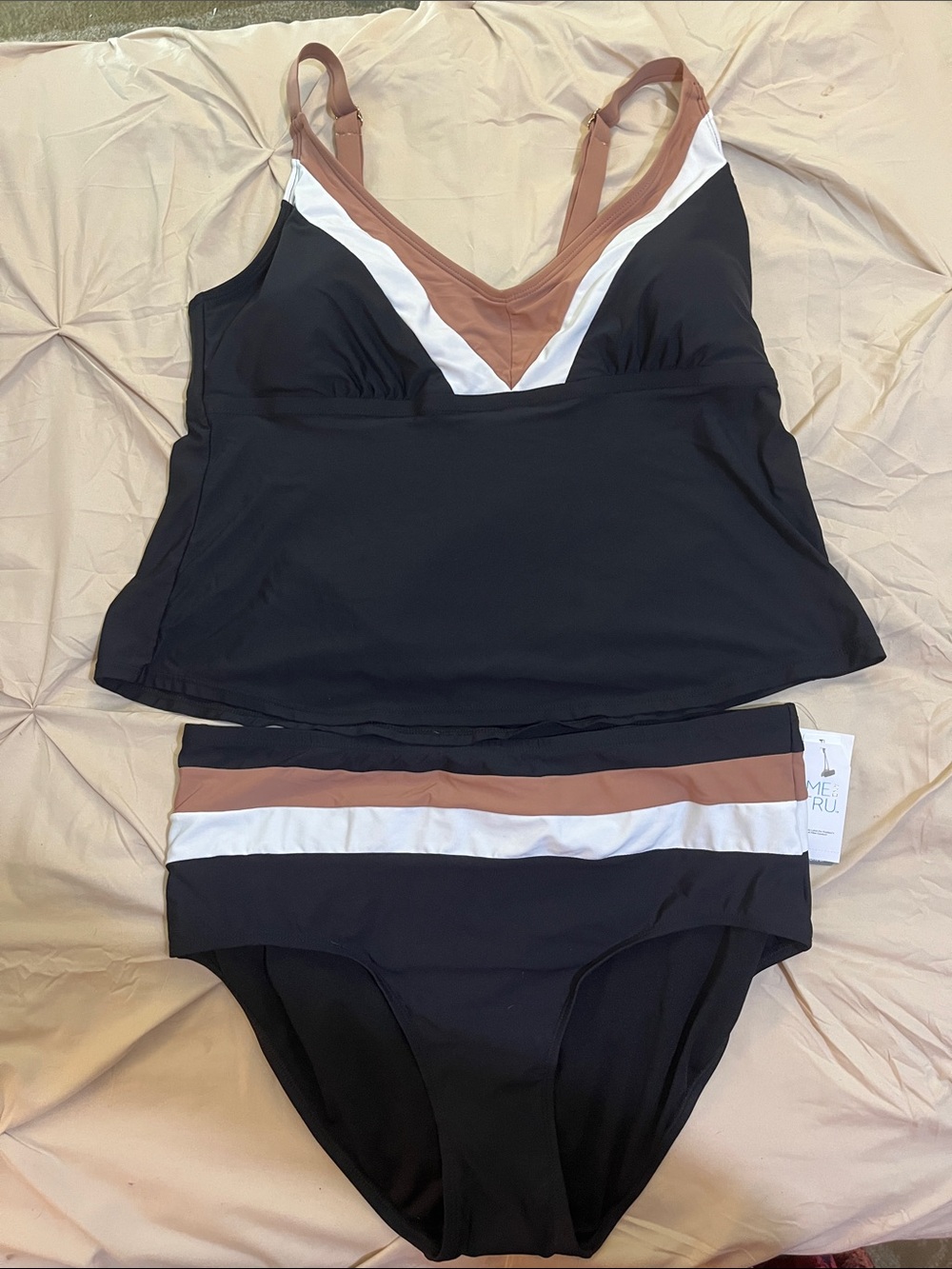 Time and Tru Tankini Set Size 1X NWT
